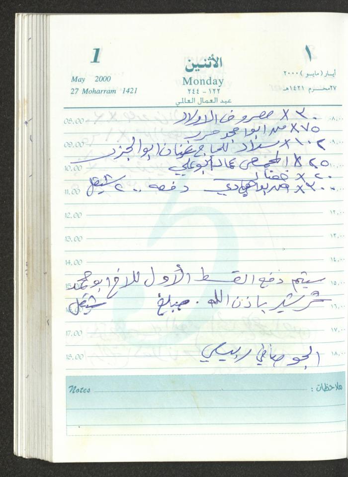 Mahmoud Khreisheh Diaries, Thinnaba- Tulkarm, 2000