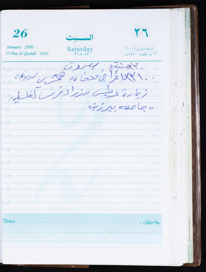 Mahmoud Khreisheh Diaries, Thinnaba- Tulkarm, 2000