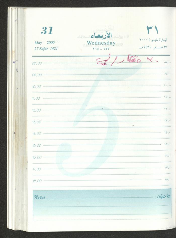 Mahmoud Khreisheh Diaries, Thinnaba- Tulkarm, 2000
