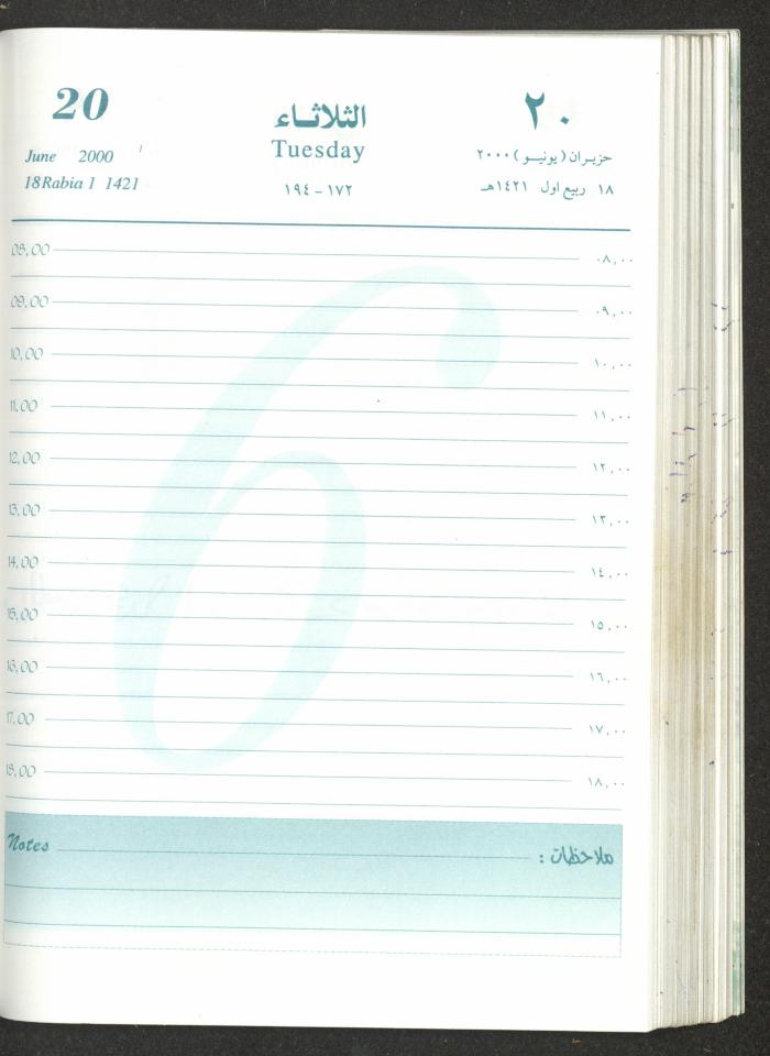 Mahmoud Khreisheh Diaries, Thinnaba- Tulkarm, 2000