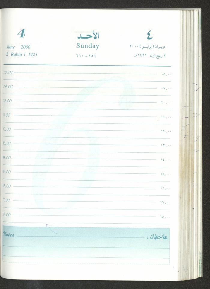Mahmoud Khreisheh Diaries, Thinnaba- Tulkarm, 2000