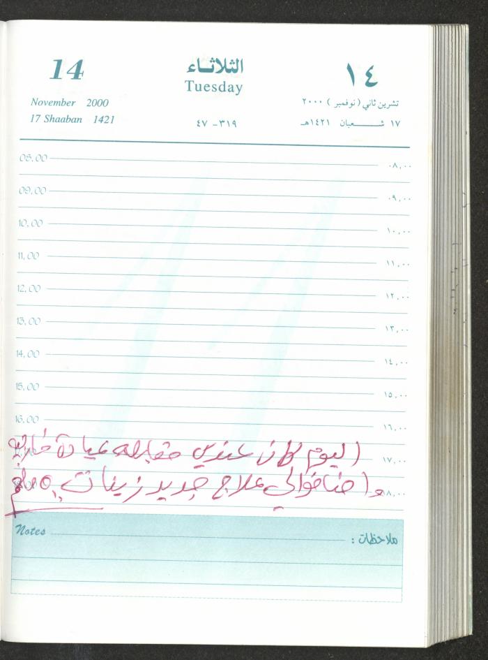 Mahmoud Khreisheh Diaries, Thinnaba- Tulkarm, 2000