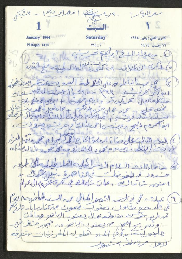 Mahmoud Khreisheh Diaries, Thinnaba- Tulkarm, 1994