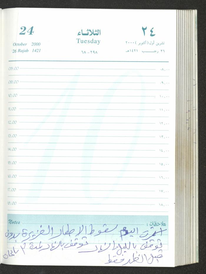 Mahmoud Khreisheh Diaries, Thinnaba- Tulkarm, 2000