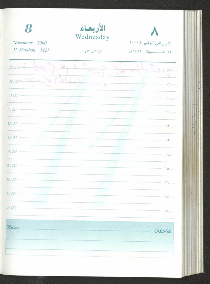 Mahmoud Khreisheh Diaries, Thinnaba- Tulkarm, 2000