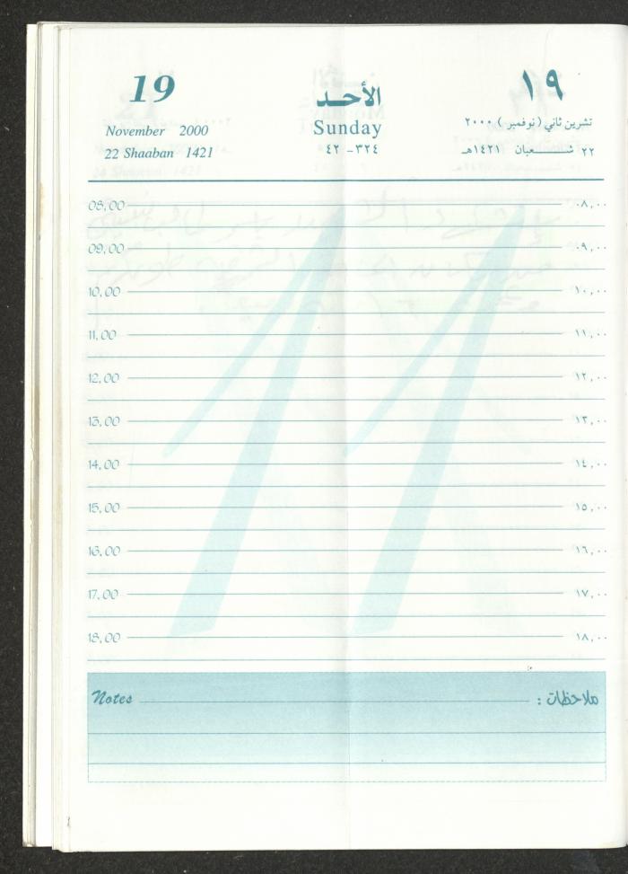 Mahmoud Khreisheh Diaries, Thinnaba- Tulkarm, 2000
