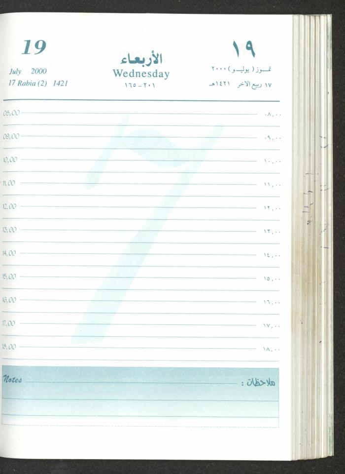 Mahmoud Khreisheh Diaries, Thinnaba- Tulkarm, 2000