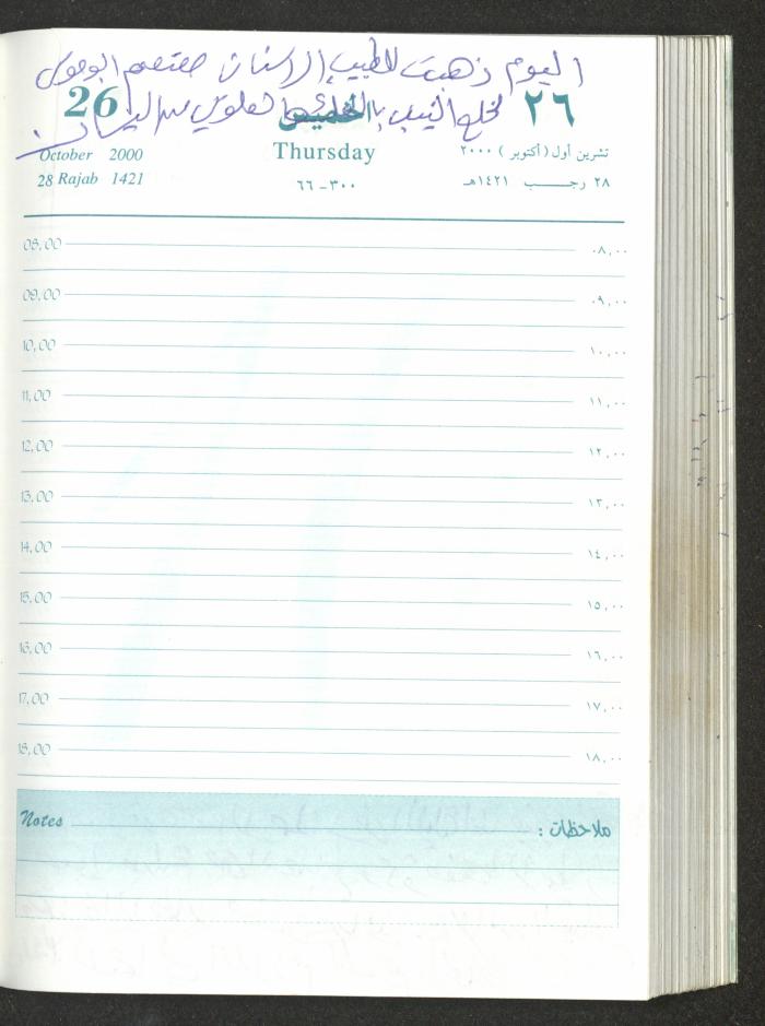 Mahmoud Khreisheh Diaries, Thinnaba- Tulkarm, 2000