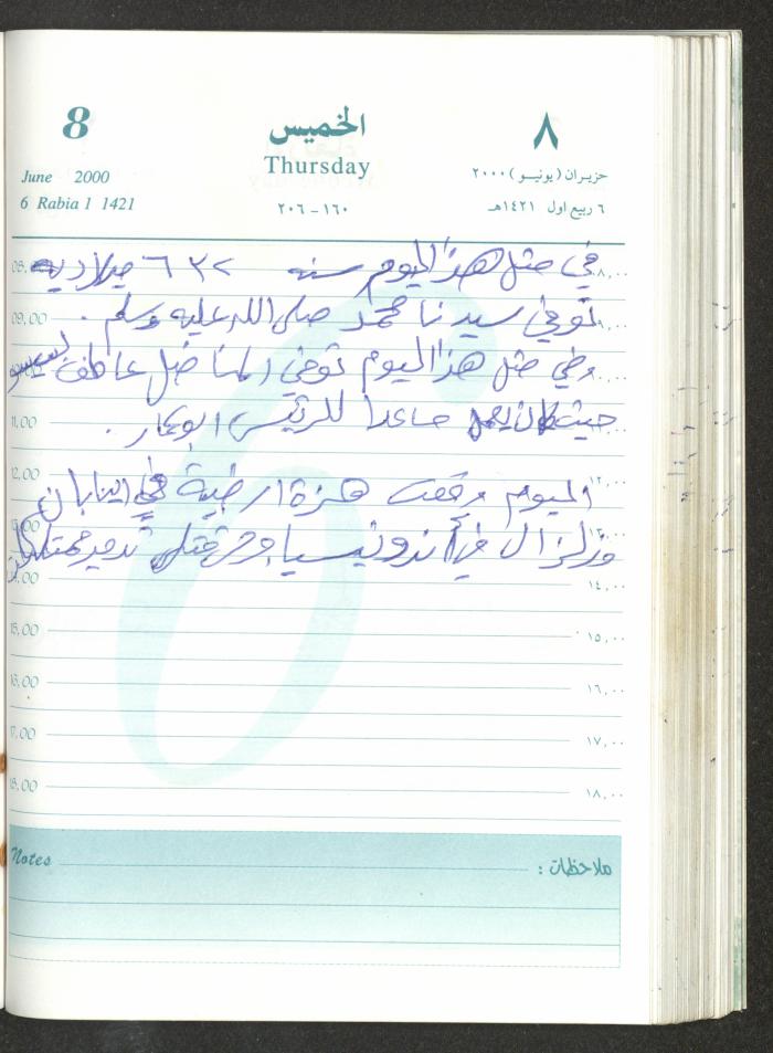 Mahmoud Khreisheh Diaries, Thinnaba- Tulkarm, 2000