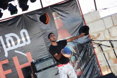 A Glimpse of a Performance by the Palestinian Circus School at the Taybeh Festival