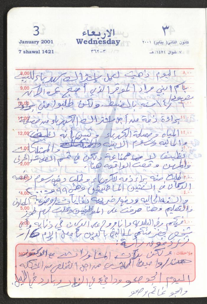 Mahmoud Khreisheh Diaries, Thinnaba- Tulkarm, 2001
