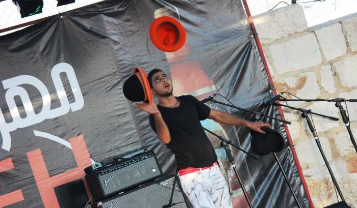 A Glimpse of a Performance by the Palestinian Circus School at the Taybeh Festival