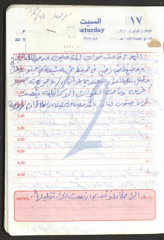 Mahmoud Khreisheh Diaries, Thinnaba- Tulkarm, 2001