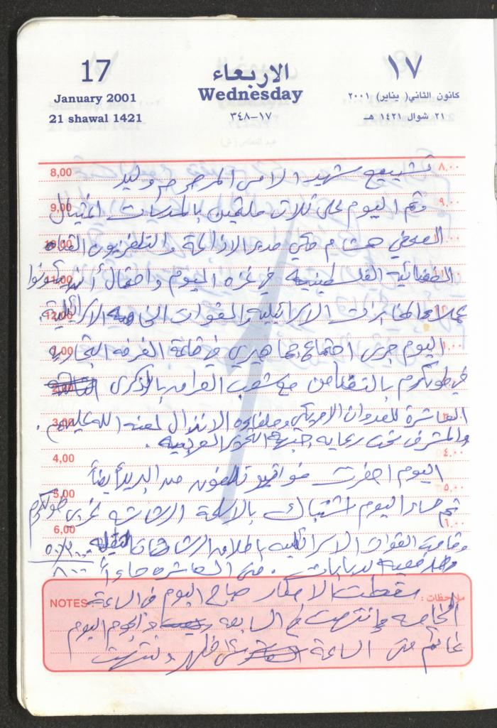 Mahmoud Khreisheh Diaries, Thinnaba- Tulkarm, 2001