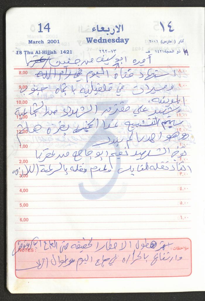 Mahmoud Khreisheh Diaries, Thinnaba- Tulkarm, 2001