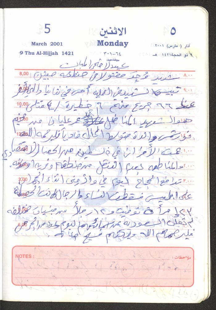 Mahmoud Khreisheh Diaries, Thinnaba- Tulkarm, 2001