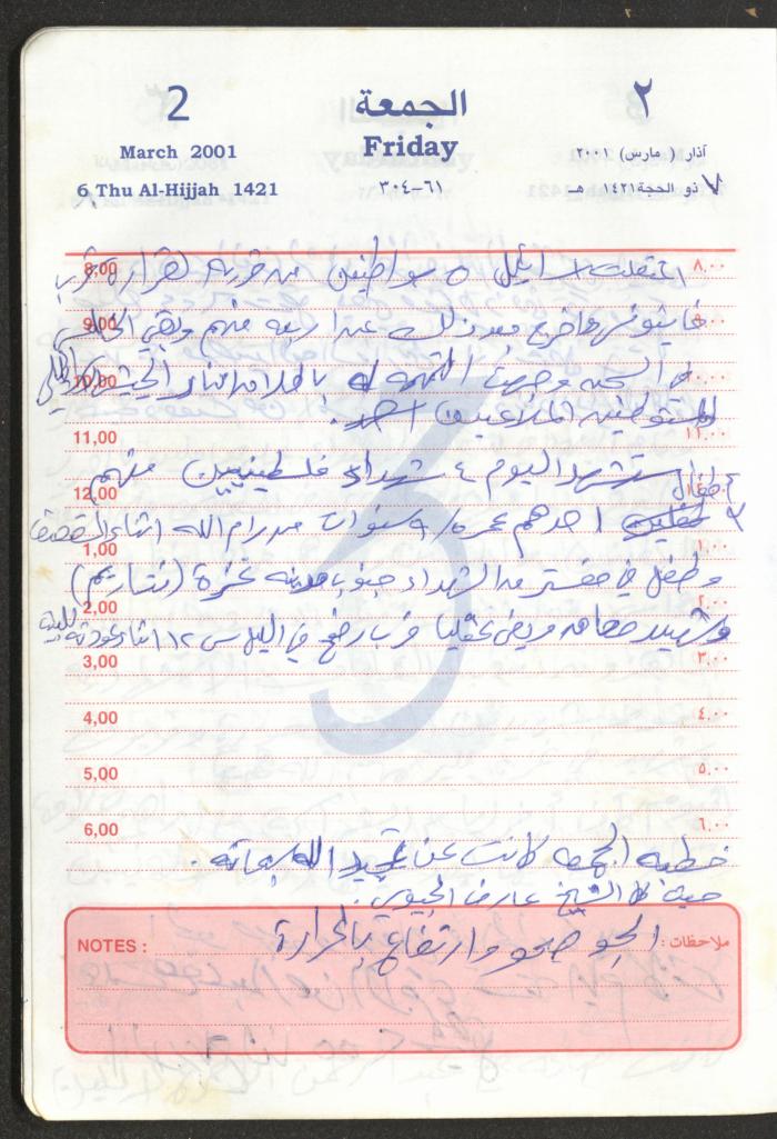 Mahmoud Khreisheh Diaries, Thinnaba- Tulkarm, 2001