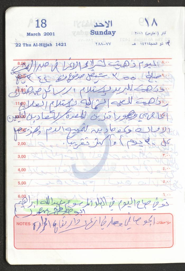 Mahmoud Khreisheh Diaries, Thinnaba- Tulkarm, 2001