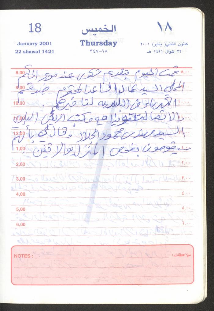 Mahmoud Khreisheh Diaries, Thinnaba- Tulkarm, 2001