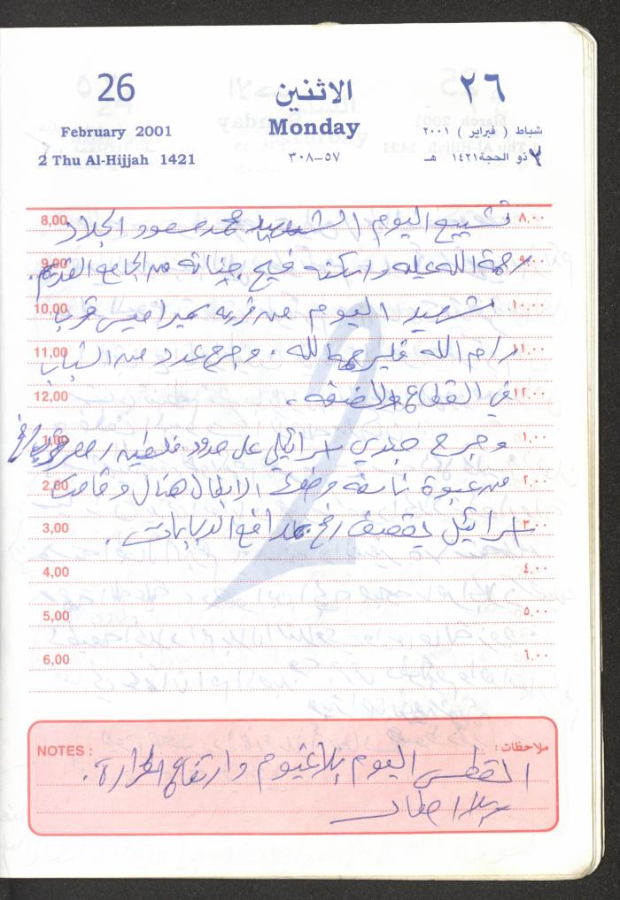 Mahmoud Khreisheh Diaries, Thinnaba- Tulkarm, 2001