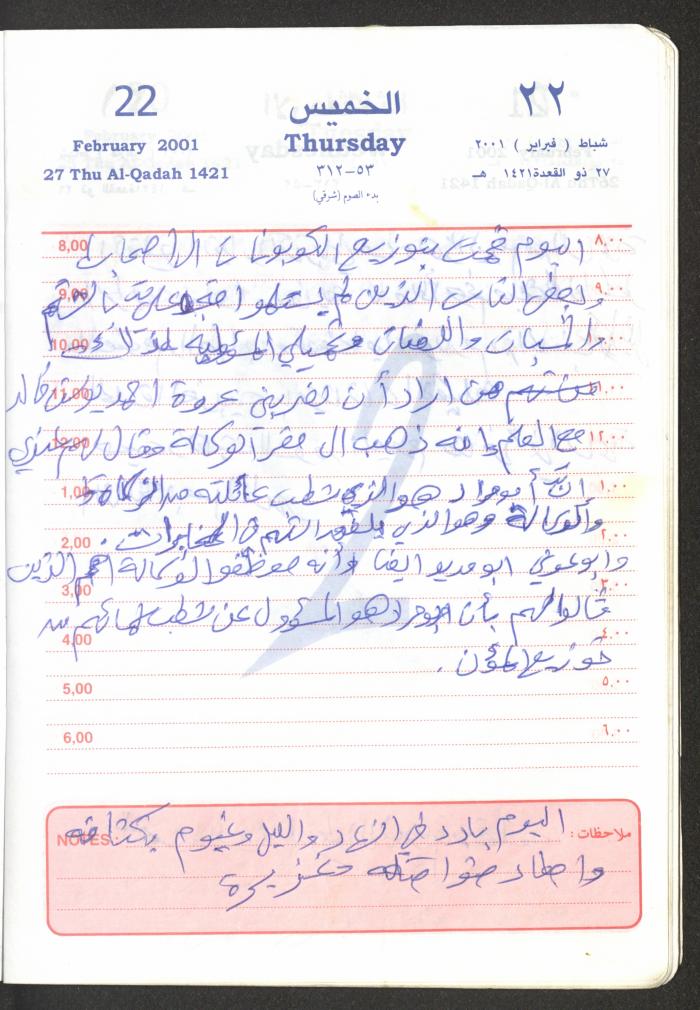 Mahmoud Khreisheh Diaries, Thinnaba- Tulkarm, 2001