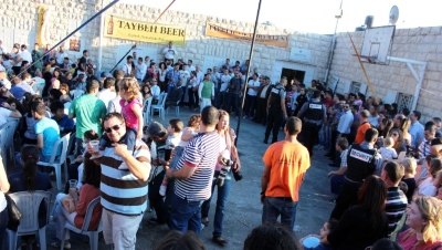 ملمح من عرض لمدرسة سيرك فلسطين في مهرجان الطيبة