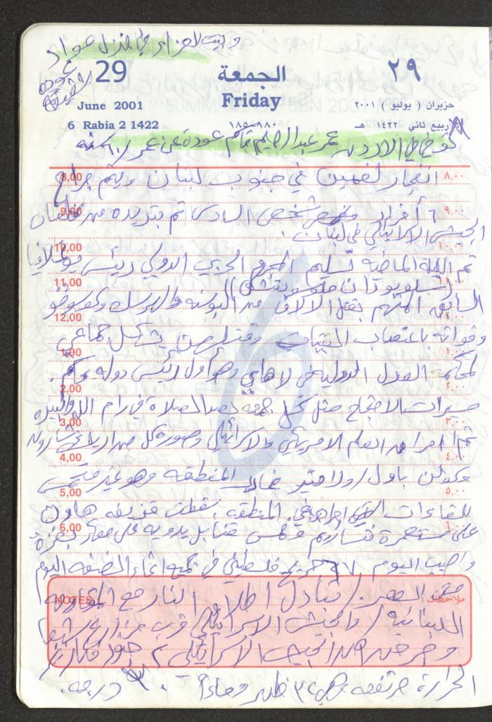 Mahmoud Khreisheh Diaries, Thinnaba- Tulkarm, 2001
