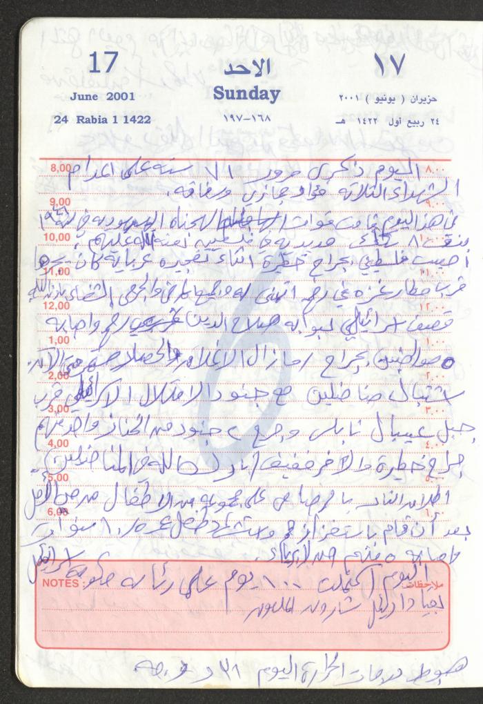 Mahmoud Khreisheh Diaries, Thinnaba- Tulkarm, 2001