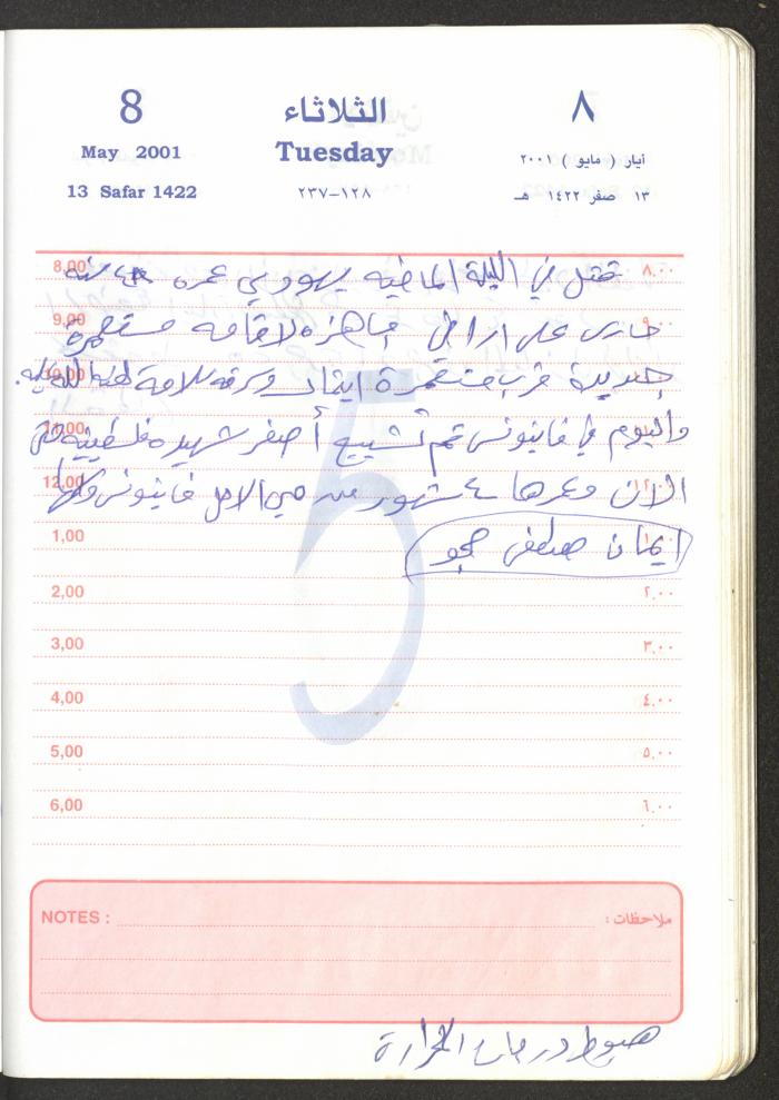 Mahmoud Khreisheh Diaries, Thinnaba- Tulkarm, 2001