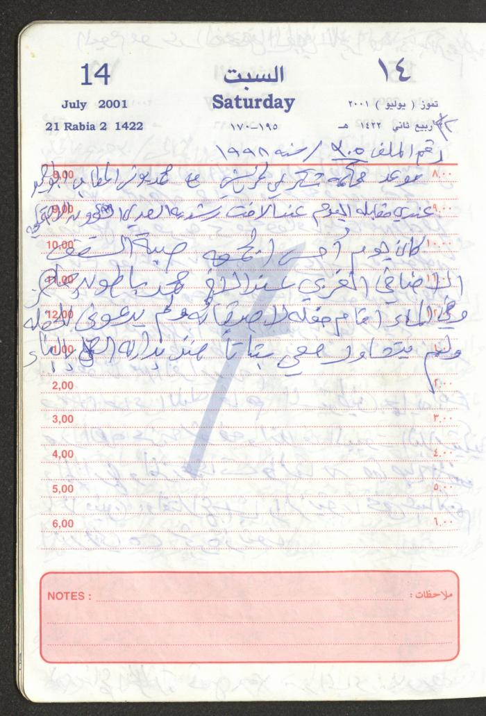 Mahmoud Khreisheh Diaries, Thinnaba- Tulkarm, 2001