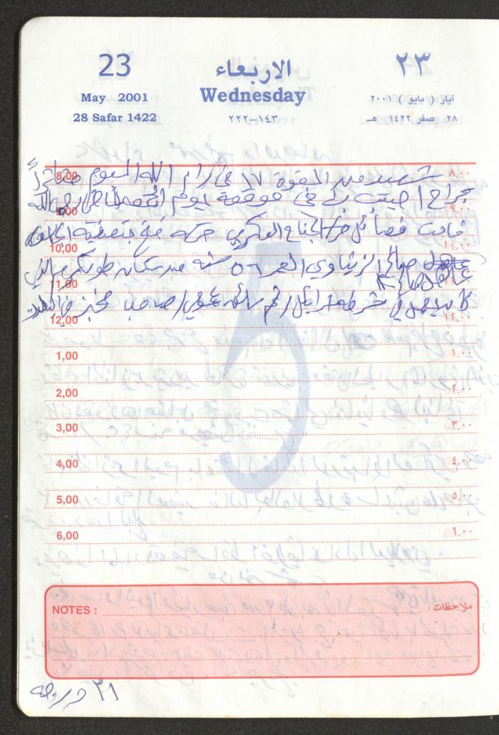Mahmoud Khreisheh Diaries, Thinnaba- Tulkarm, 2001