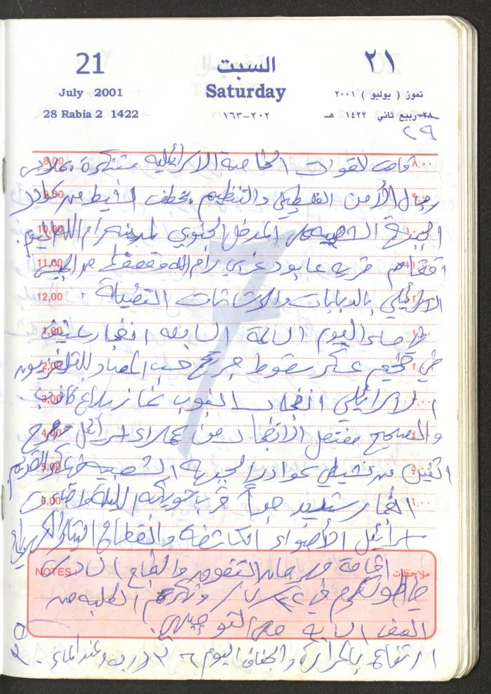 Mahmoud Khreisheh Diaries, Thinnaba- Tulkarm, 2001