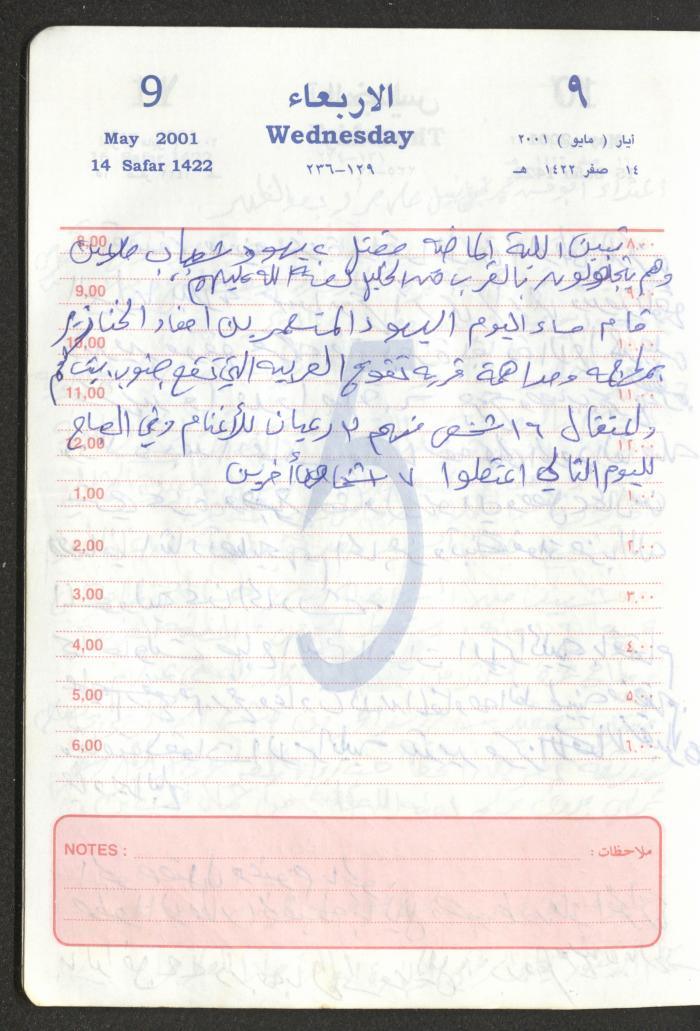 Mahmoud Khreisheh Diaries, Thinnaba- Tulkarm, 2001