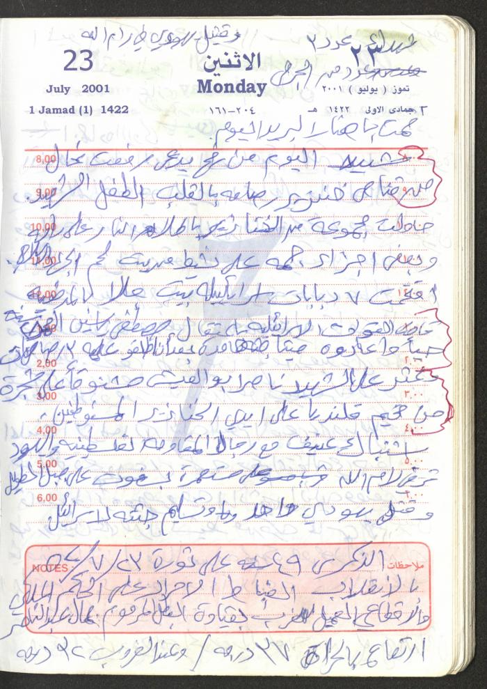 Mahmoud Khreisheh Diaries, Thinnaba- Tulkarm, 2001