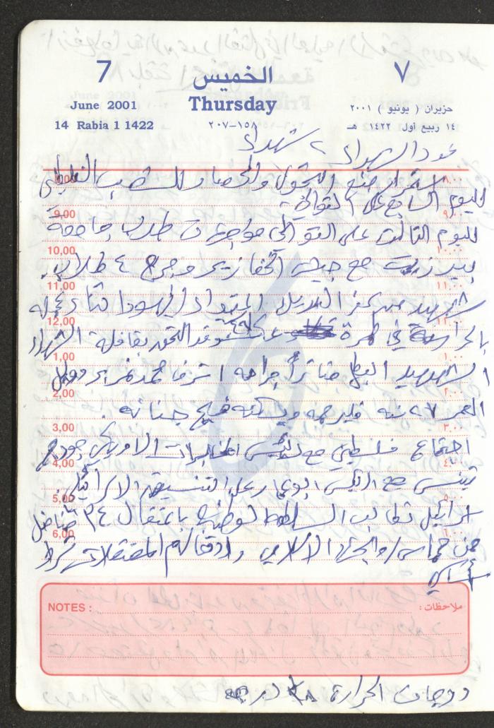 Mahmoud Khreisheh Diaries, Thinnaba- Tulkarm, 2001