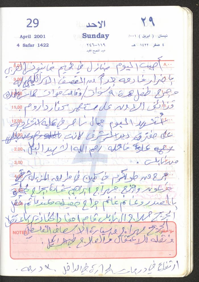 Mahmoud Khreisheh Diaries, Thinnaba- Tulkarm, 2001