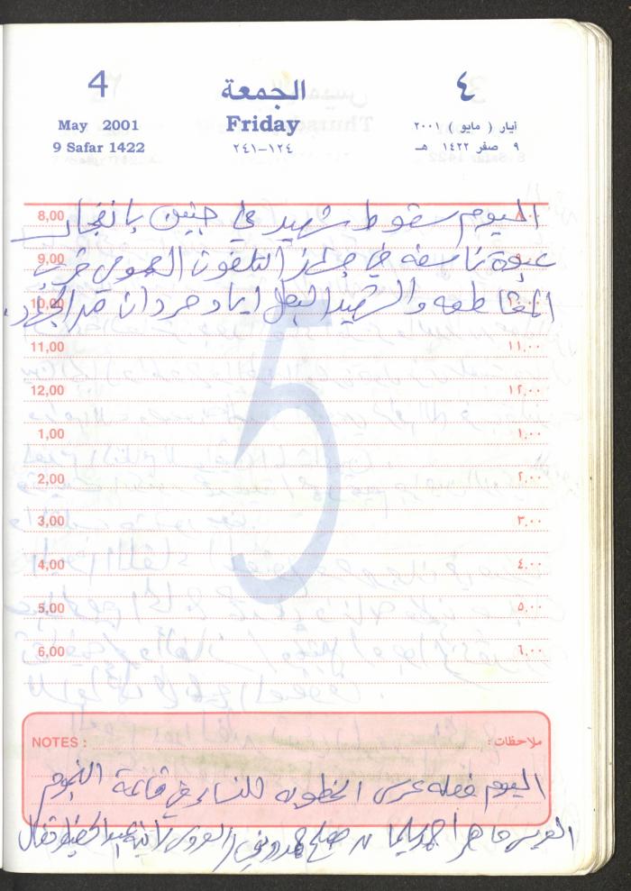 Mahmoud Khreisheh Diaries, Thinnaba- Tulkarm, 2001