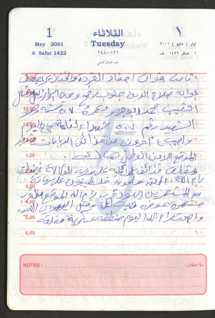 Mahmoud Khreisheh Diaries, Thinnaba- Tulkarm, 2001