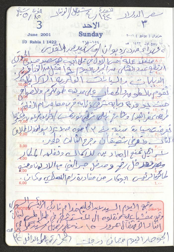 Mahmoud Khreisheh Diaries, Thinnaba- Tulkarm, 2001