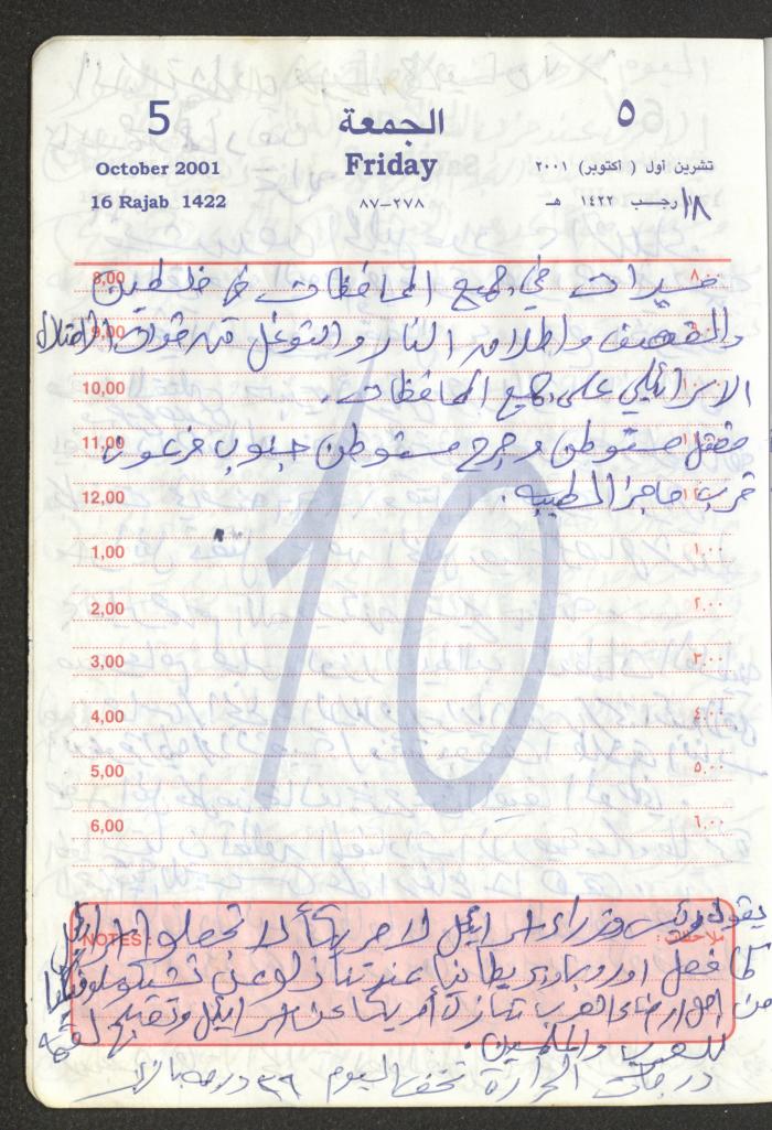 Mahmoud Khreisheh Diaries, Thinnaba- Tulkarm, 2001