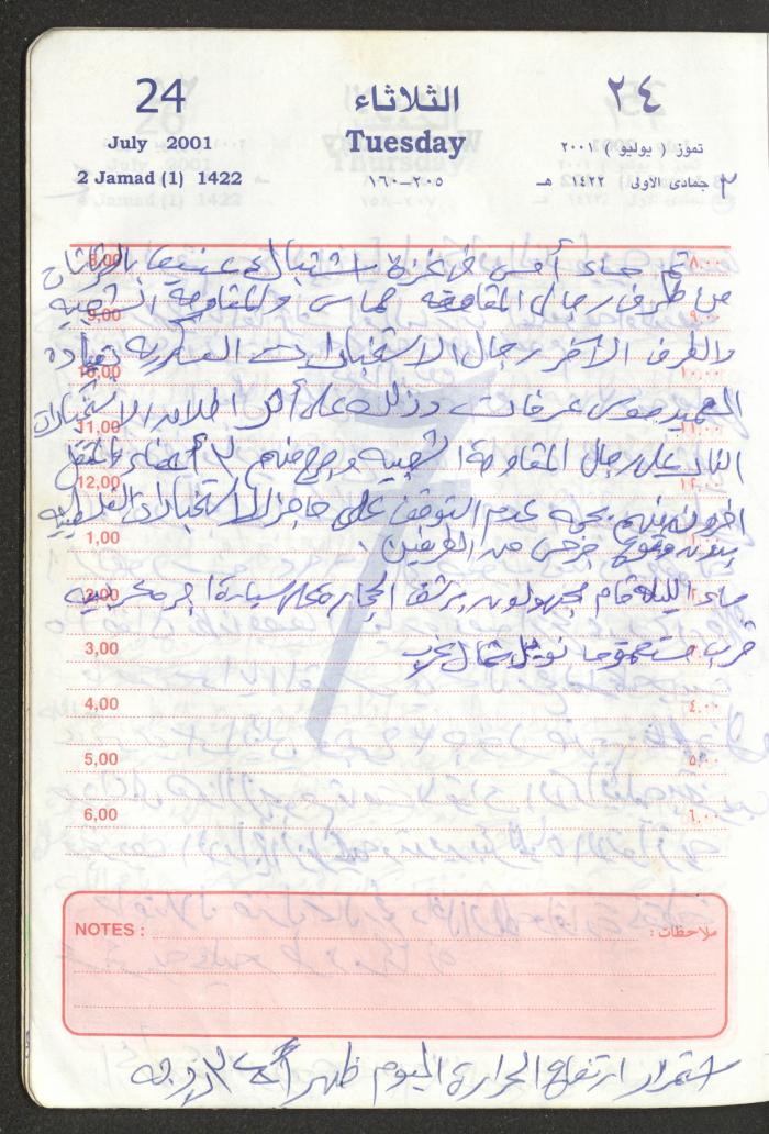 Mahmoud Khreisheh Diaries, Thinnaba- Tulkarm, 2001