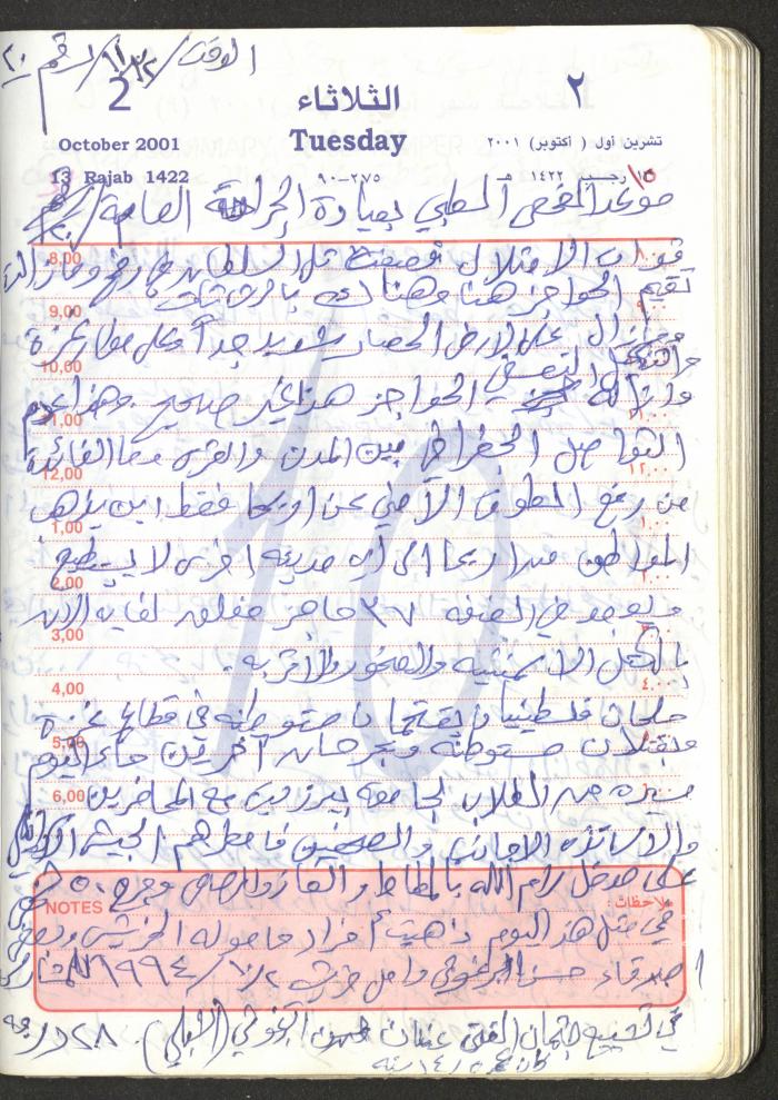 Mahmoud Khreisheh Diaries, Thinnaba- Tulkarm, 2001