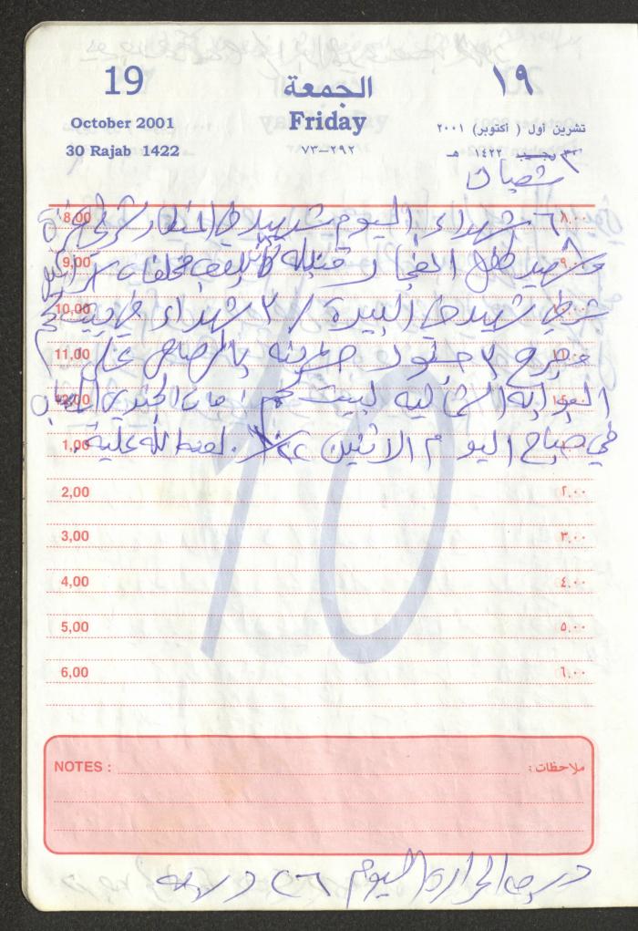 Mahmoud Khreisheh Diaries, Thinnaba- Tulkarm, 2001