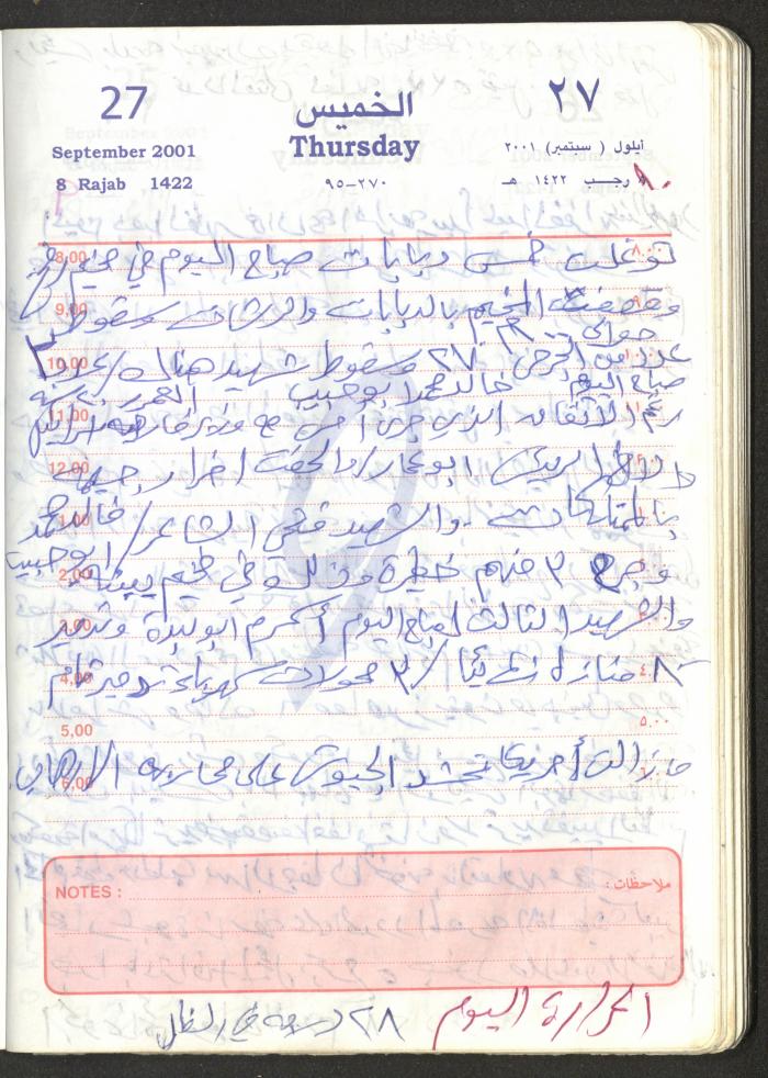 Mahmoud Khreisheh Diaries, Thinnaba- Tulkarm, 2001