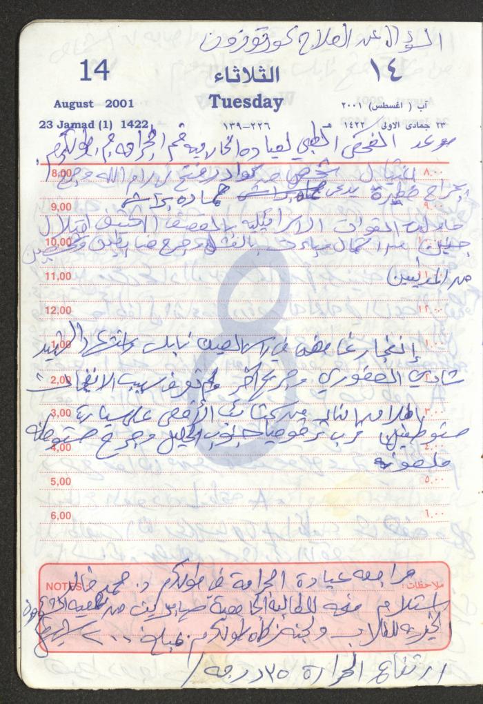Mahmoud Khreisheh Diaries, Thinnaba- Tulkarm, 2001