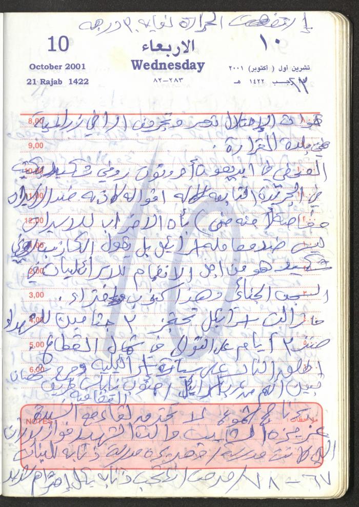 Mahmoud Khreisheh Diaries, Thinnaba- Tulkarm, 2001