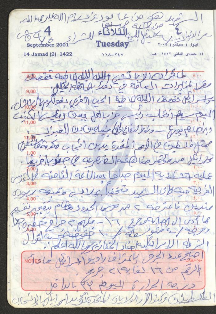 Mahmoud Khreisheh Diaries, Thinnaba- Tulkarm, 2001
