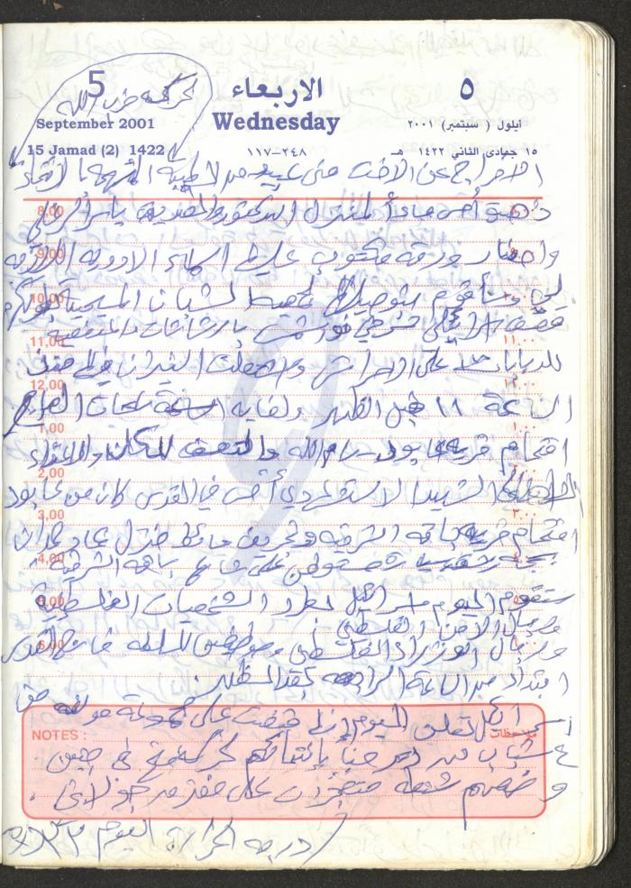Mahmoud Khreisheh Diaries, Thinnaba- Tulkarm, 2001