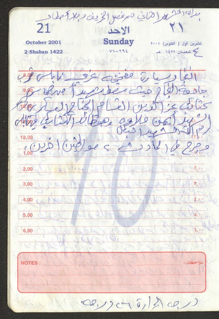 Mahmoud Khreisheh Diaries, Thinnaba- Tulkarm, 2001