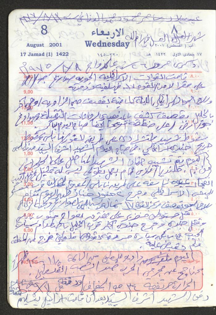Mahmoud Khreisheh Diaries, Thinnaba- Tulkarm, 2001